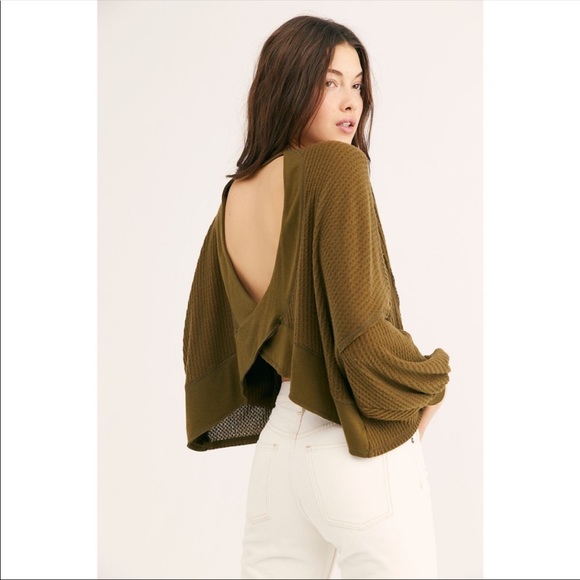 Free People We the Free Tobacco Loves Me Thermal - Picture 6 of 7